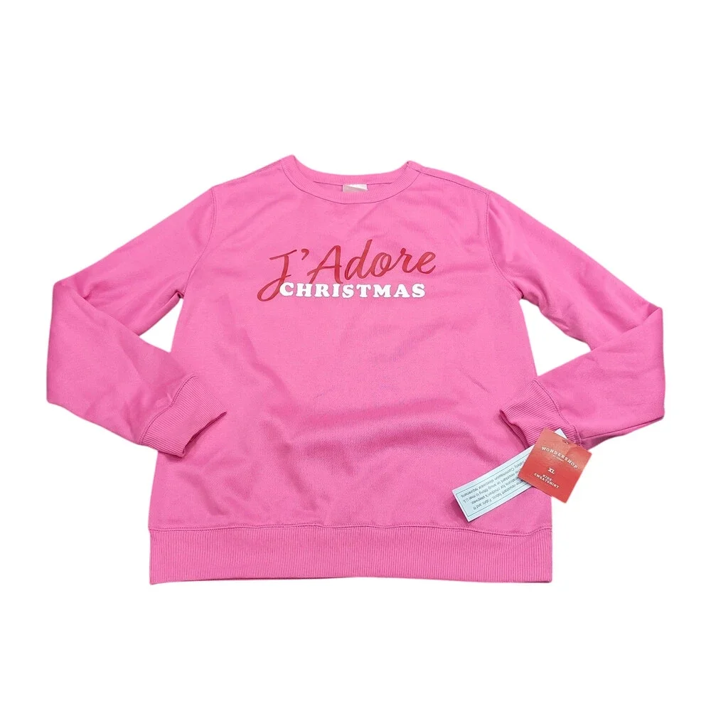 Wondershop Kids' Boys' Girls' Pajama Sweatshirt Size X-Large Pink Sleepwear